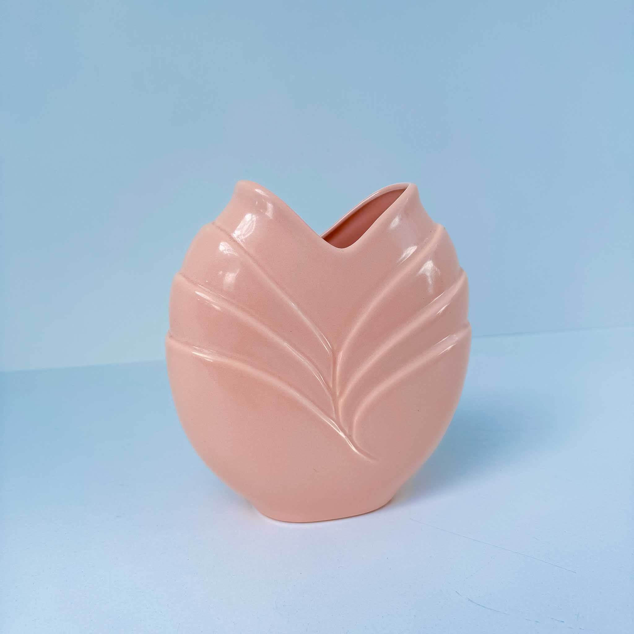 Vintage 80's Peach Vase