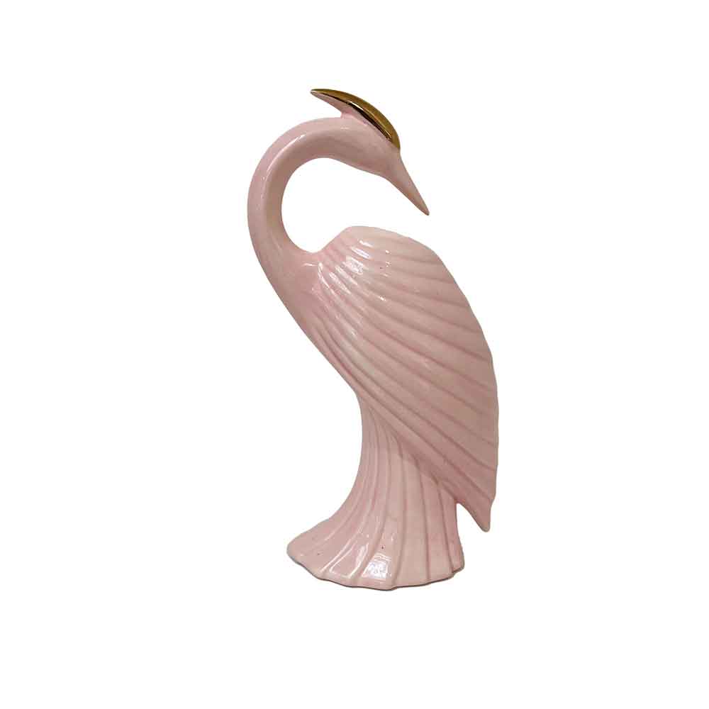 Pink 80's Ceramic Heron