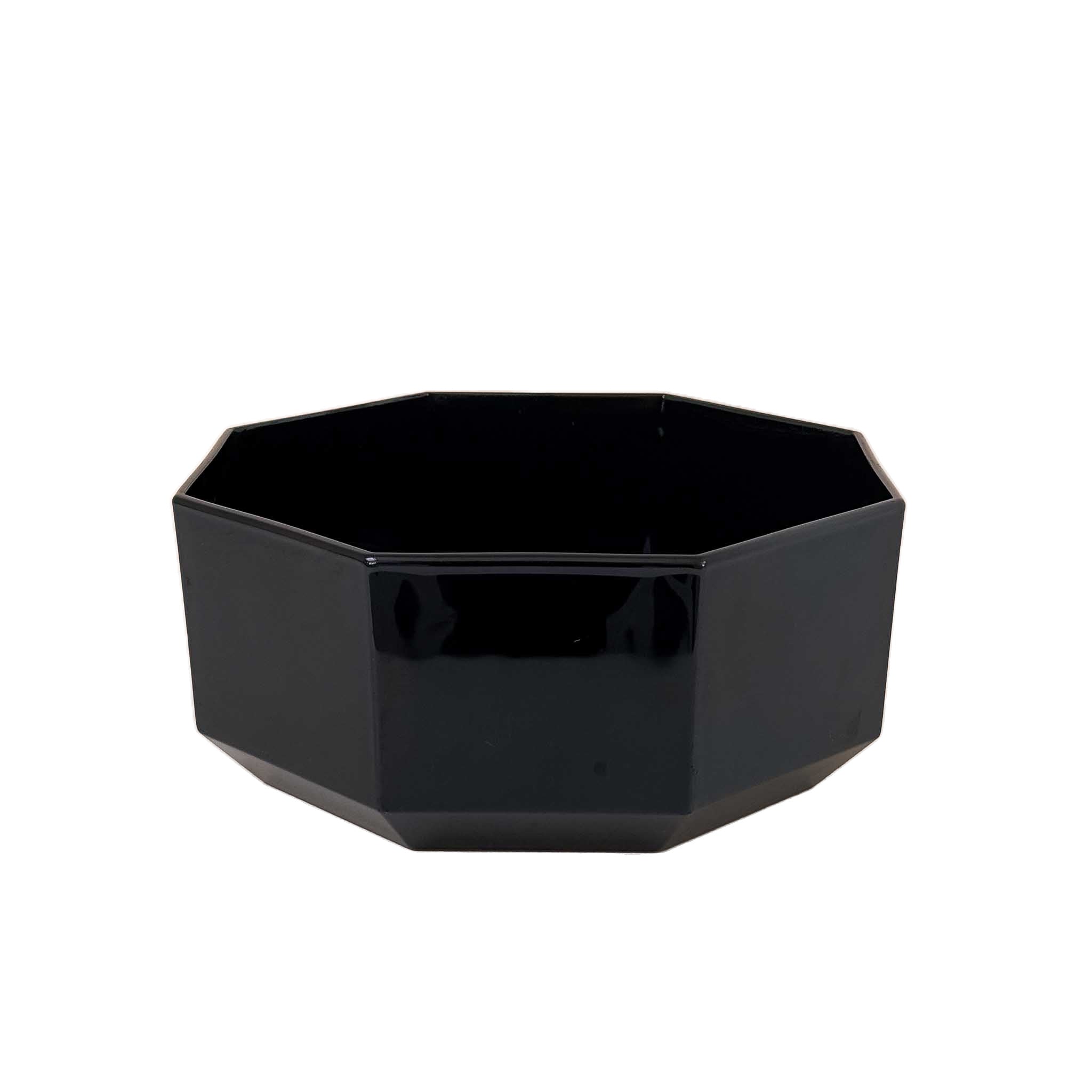 Vintage Arcoroc Octime Black Glass Serving Bowl