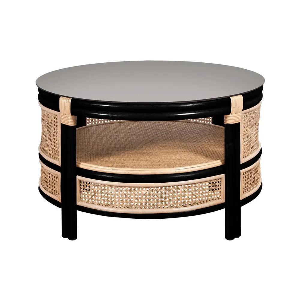 Latitude Coffee Table, Black/Natural The Family Love Tree