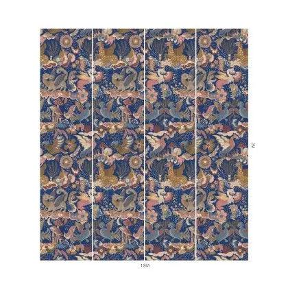 Phantasia Wallpaper Sapphire 2m drop House Of Hackney