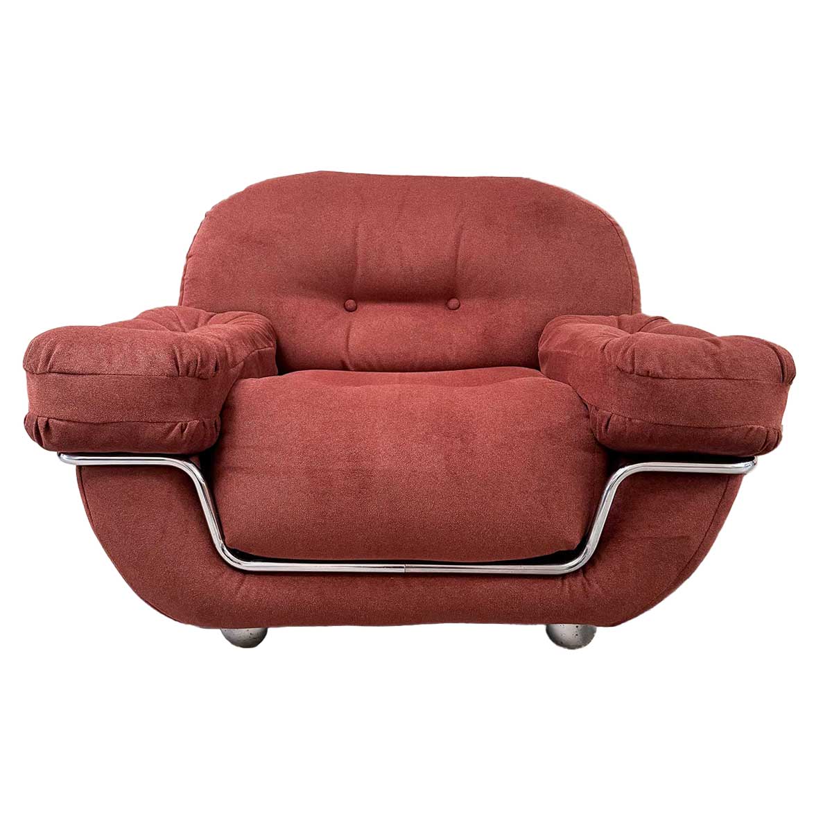 80's Chubby Lounge Chair, Velvet Date