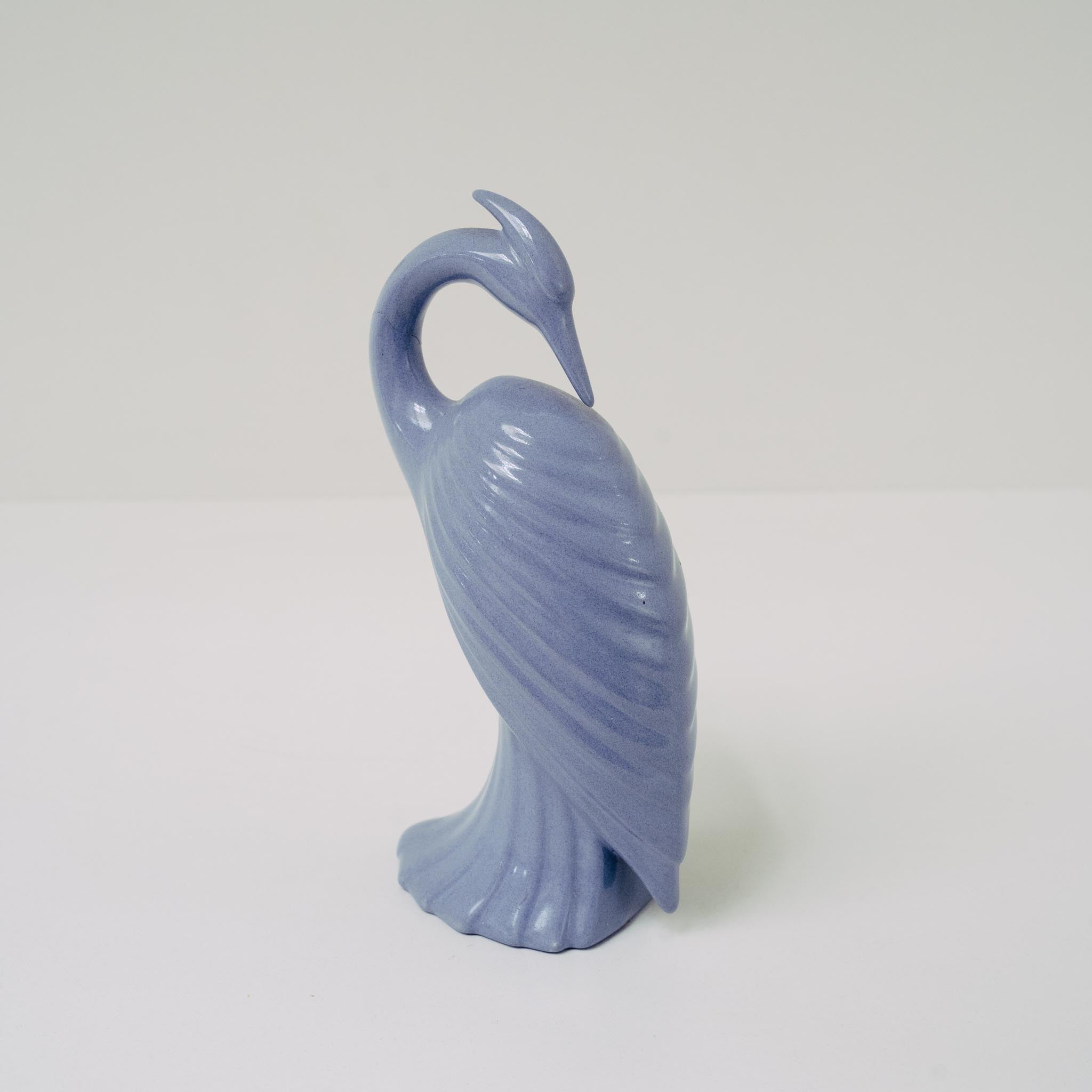 Blue 80's Ceramic Heron