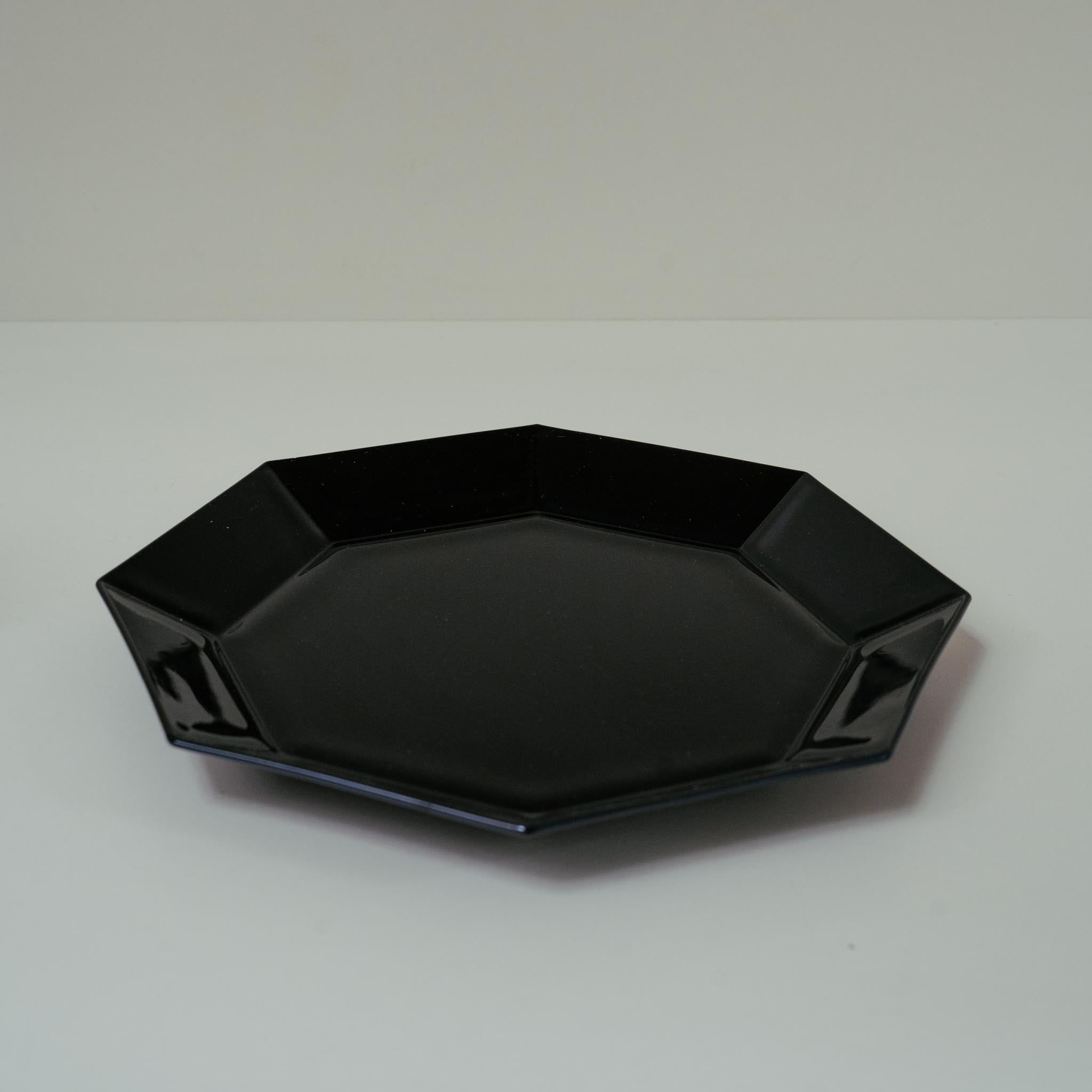 Vintage Arcoroc Octime Black Dinner Plate 25cm