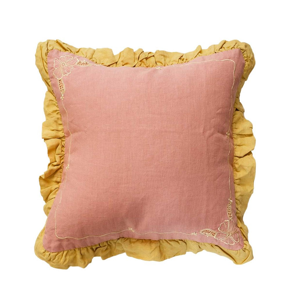Gypsy Rhiannon Throw Cushion Cover Rose/Citrus