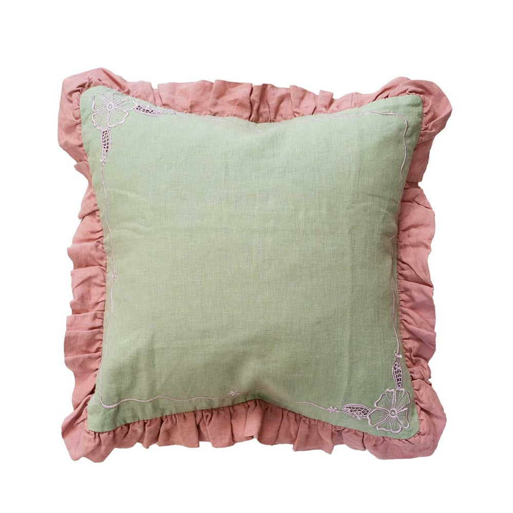 Gypsy Rhiannon Throw Cushion Cover Sage/Violet