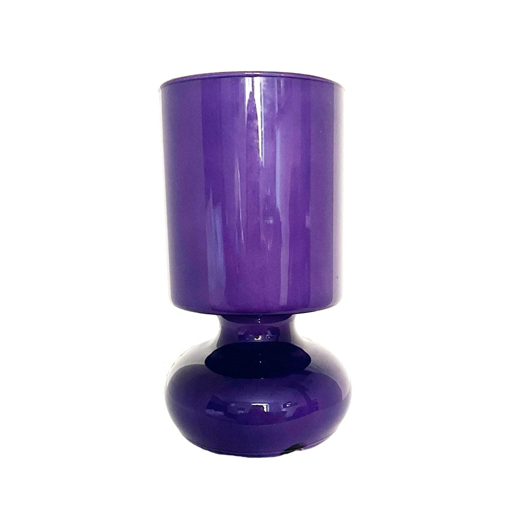 Vintage 1990's Ikea Purple Glass Table Lamp