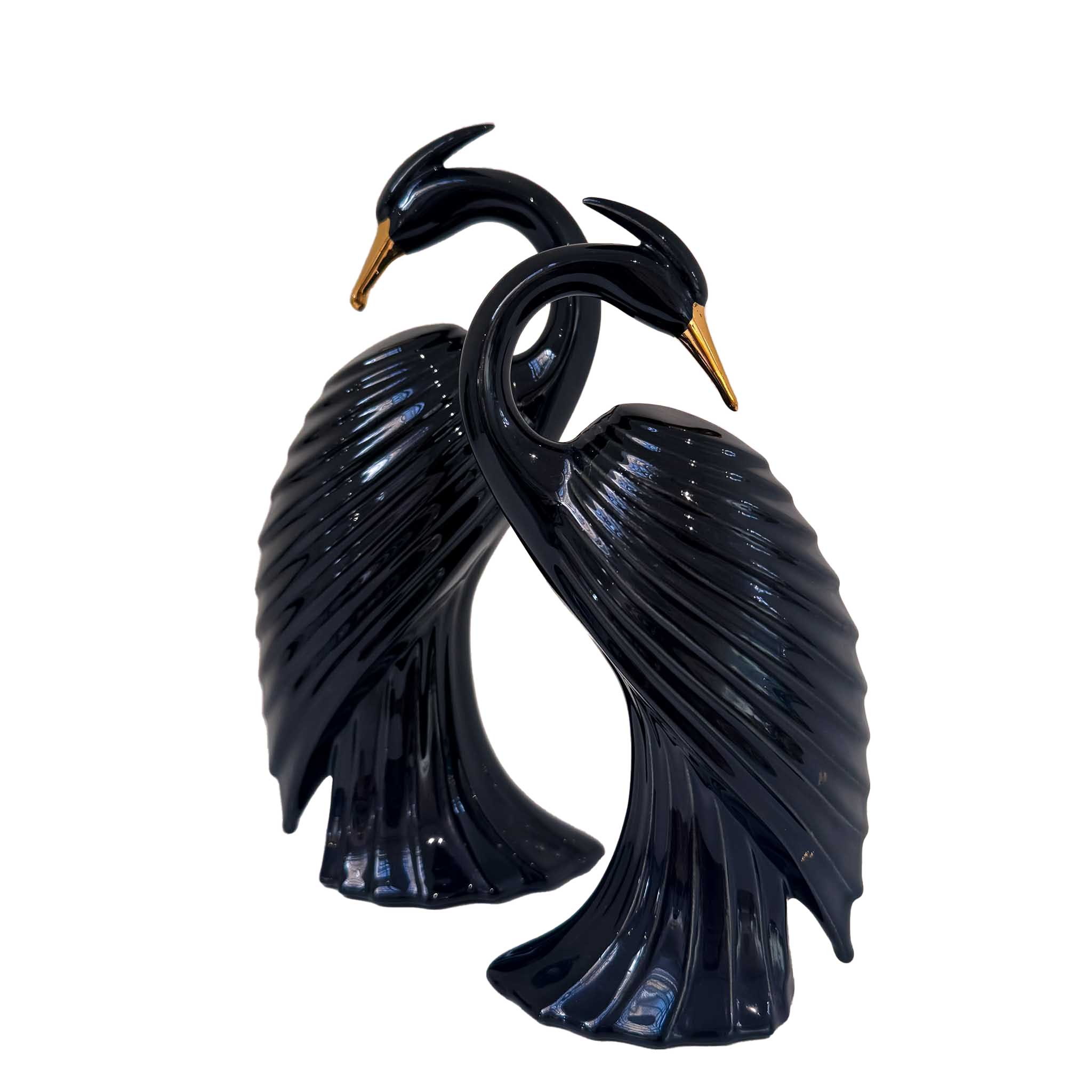 Black 80's Ceramic Herons