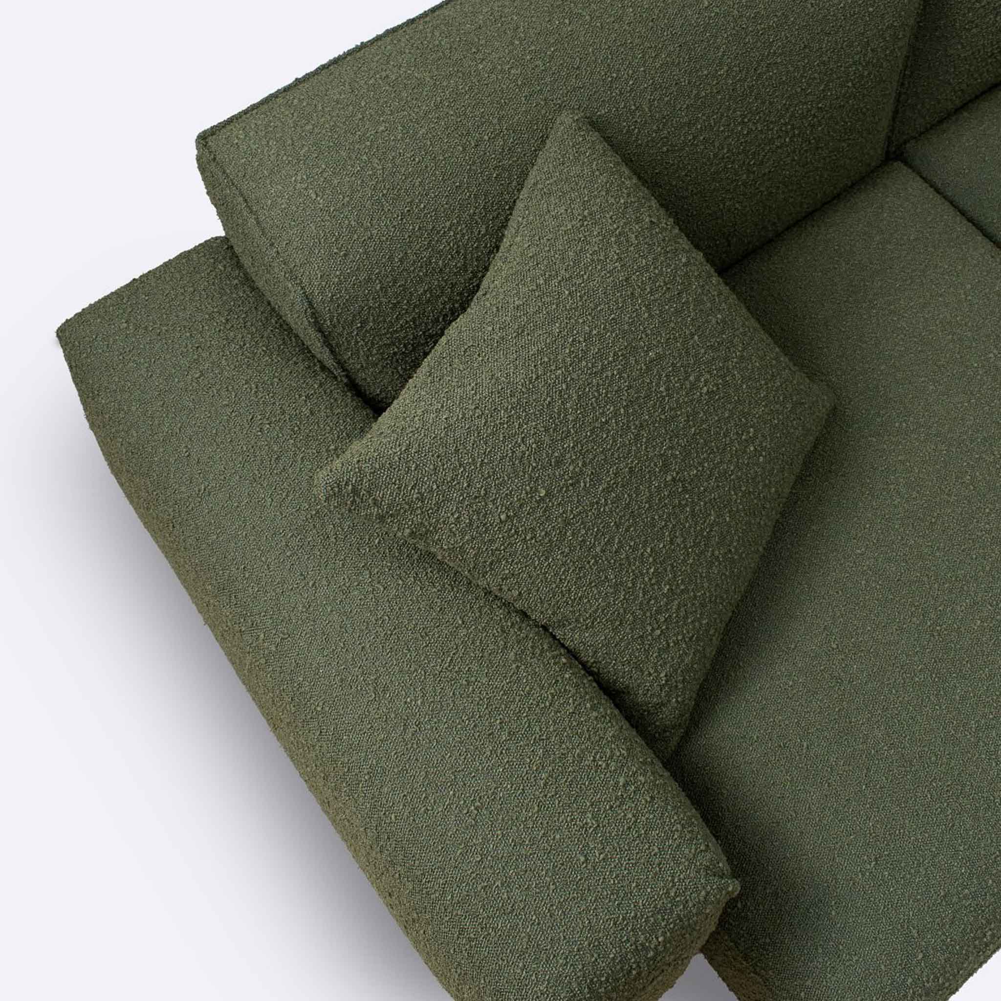 Angie 3 Seater Sofa - Boucle Olive