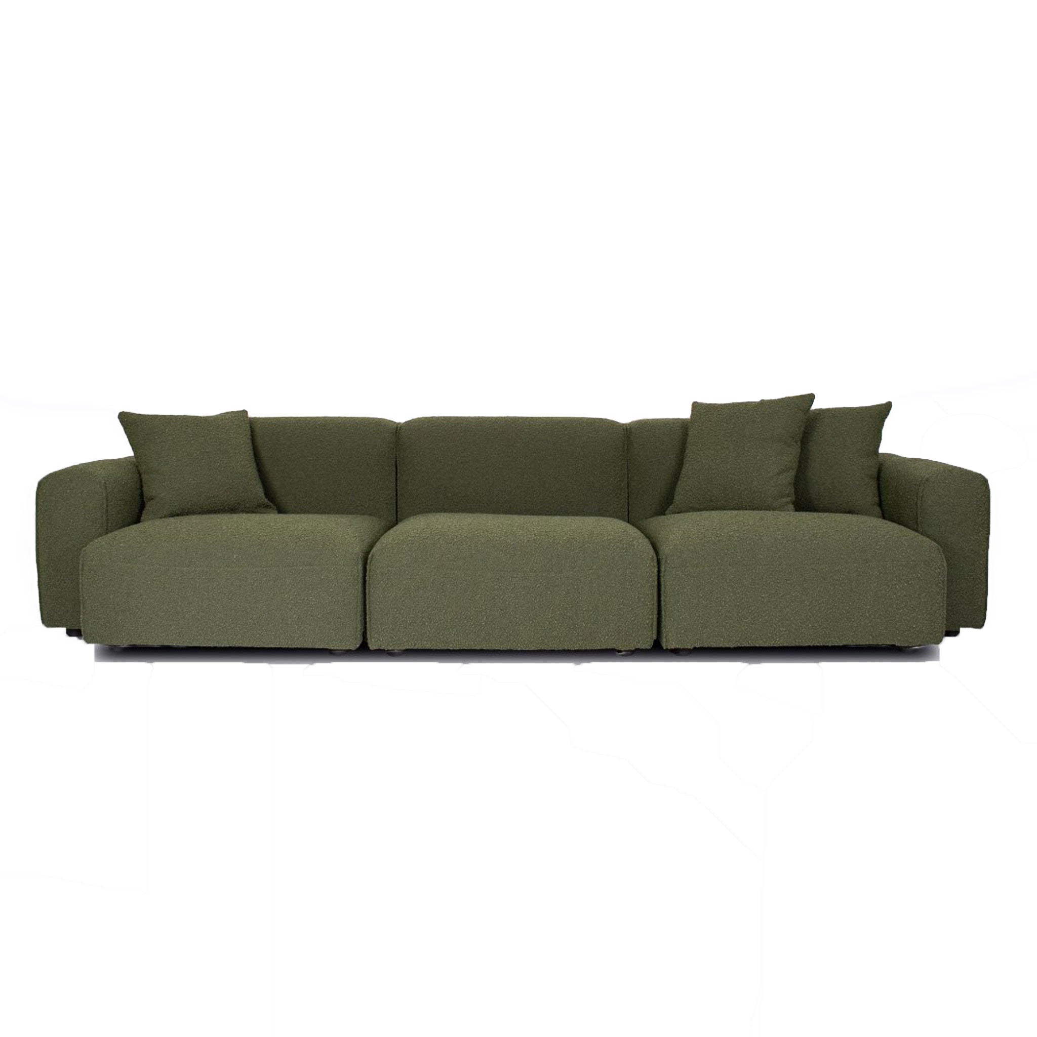 Angie 3 Seater Sofa - Boucle Olive