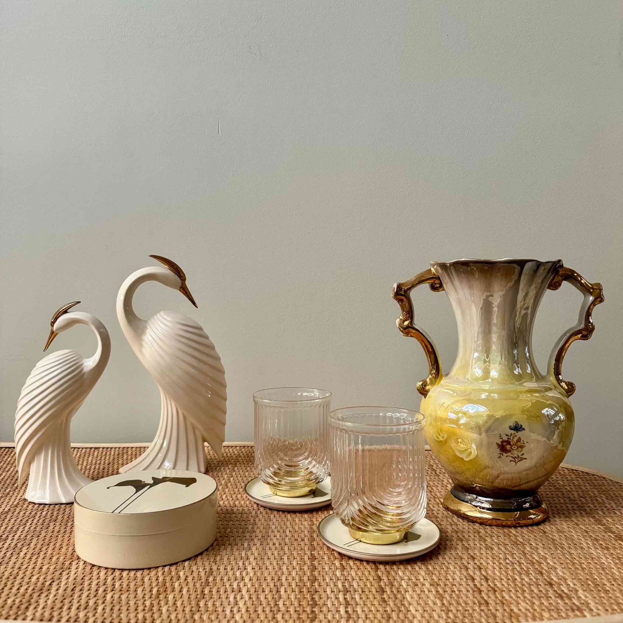 Cream 80's Ceramic Herons