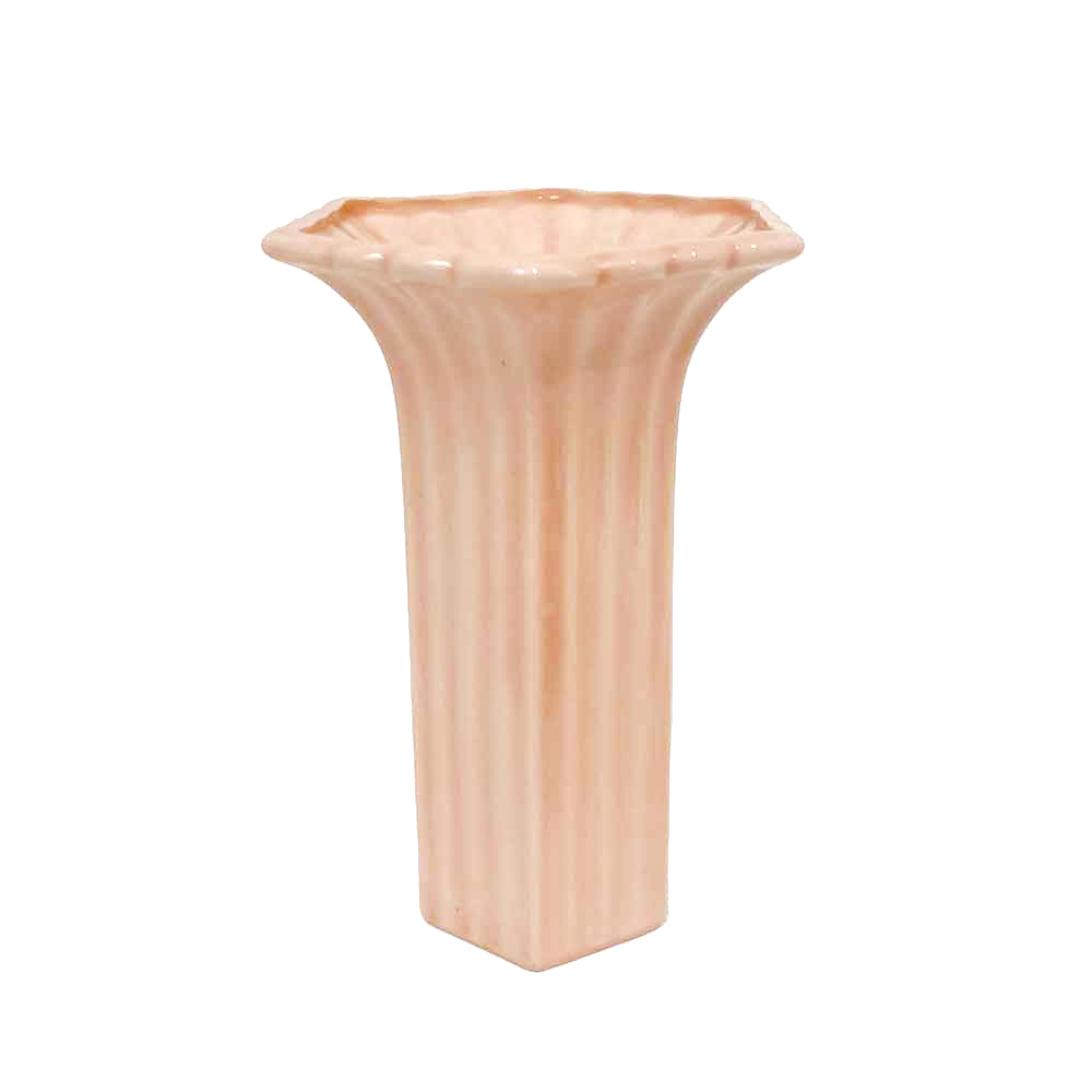 Vintage 80's Deco Vase, Apricot