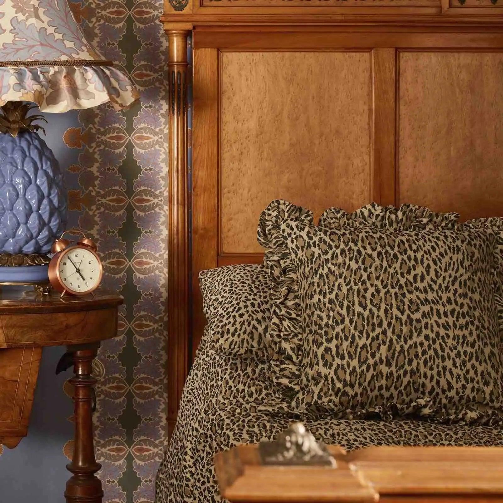 Wild Card Jacquard Frilled Cushion - Butterscotch House of Hackney