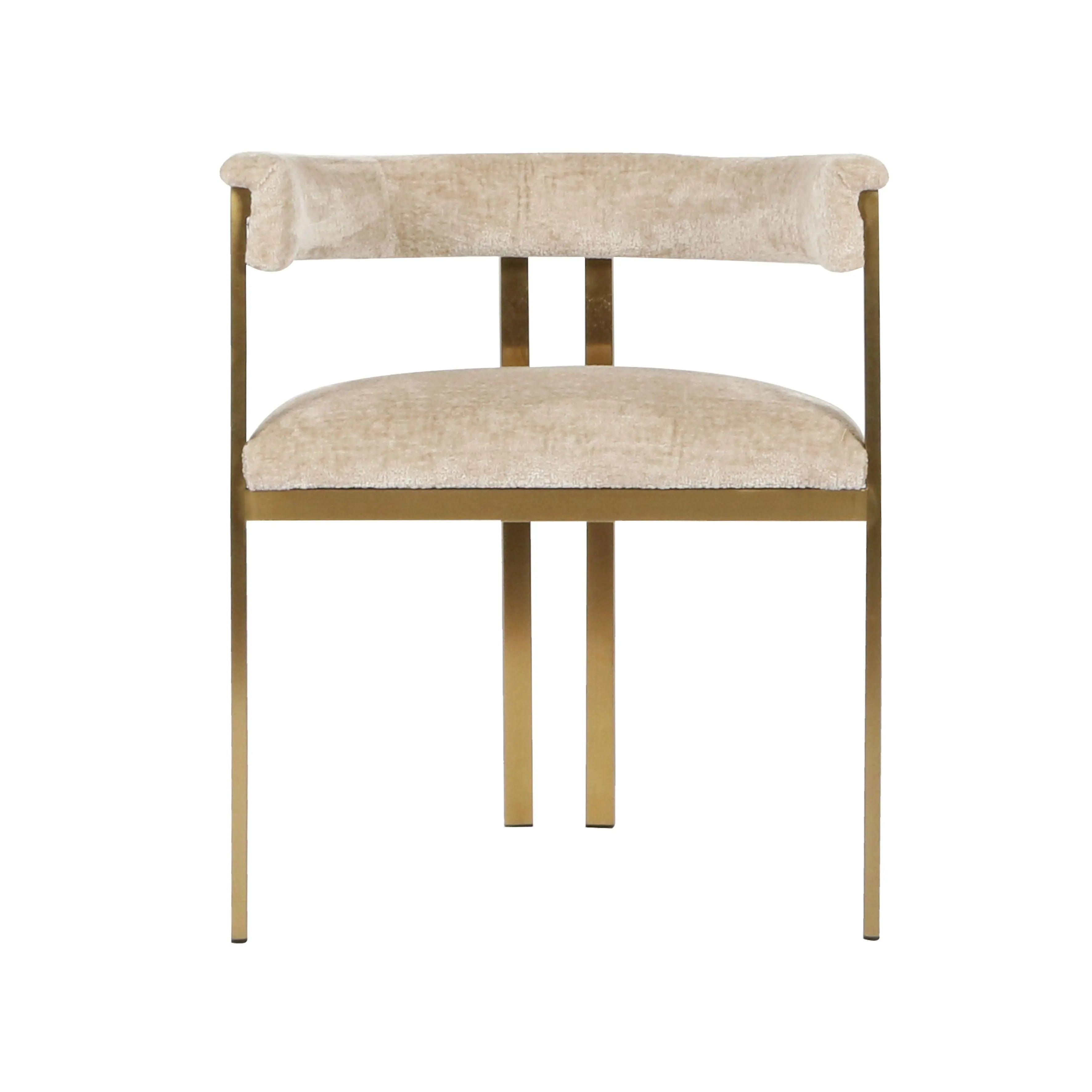 Grace Dining Chair - Matte Gold/Almond The Family Love Tree