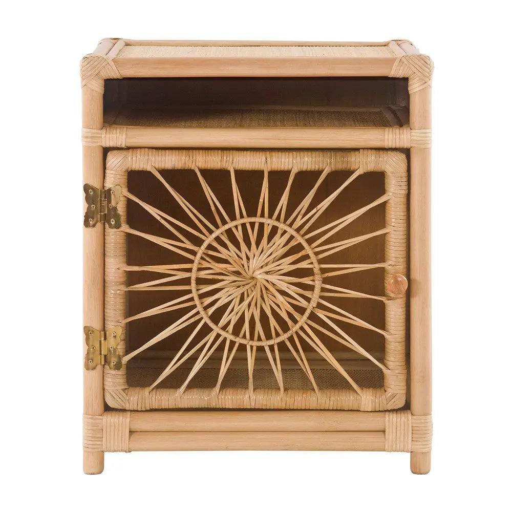 Havana Bedside Table Natural, Right Side Opening Love Tree Interiors