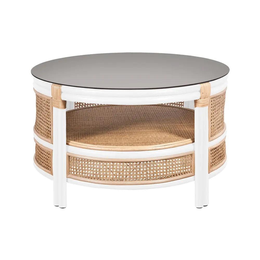 Latitude Coffee Table, White/Natural The Family Love Tree
