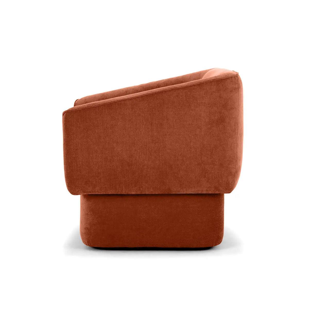 Marmont Swivel Arm Chair - Rust The Family Love Tree