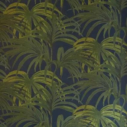 Palmeral Wallpaper - Midnight and Green 2m drop House Of Hackney