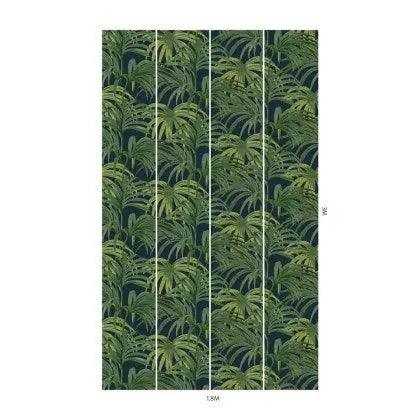 Palmeral  Wallpaper - Midnight /Green 3m drop House Of Hackney