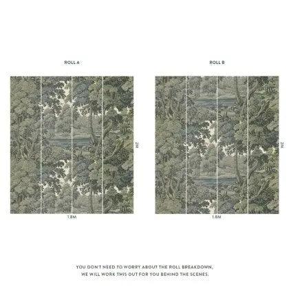 Plantasia Wallpaper - Sage 2m drop House Of Hackney