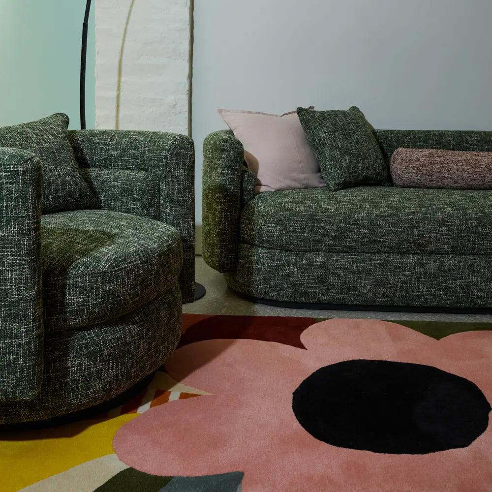 Stevie 3 Seater Sofa - Emerald Love Tree Interiors